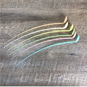 Vintage Tupperware 6 Long Spoons Pastel Scoop Tea